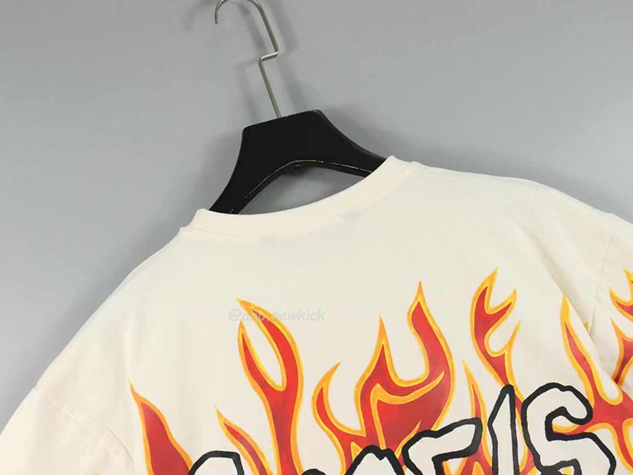 Palm Angels Graffiti Flame T Shirt Shorts Black White (22) - newkick.cc